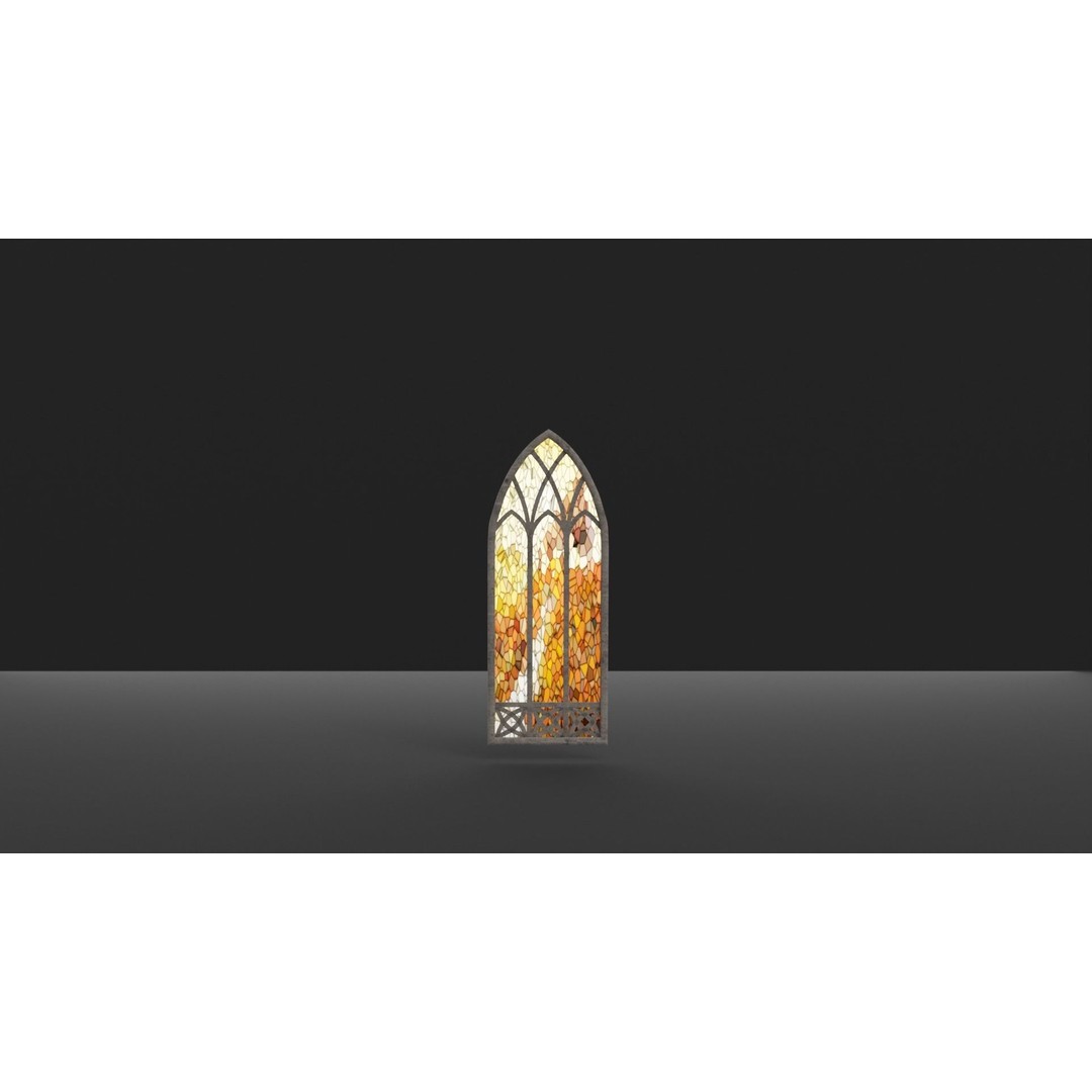 Gothic Church Windows 3D Model – Low Poly PBR Architectural Asset - View 11