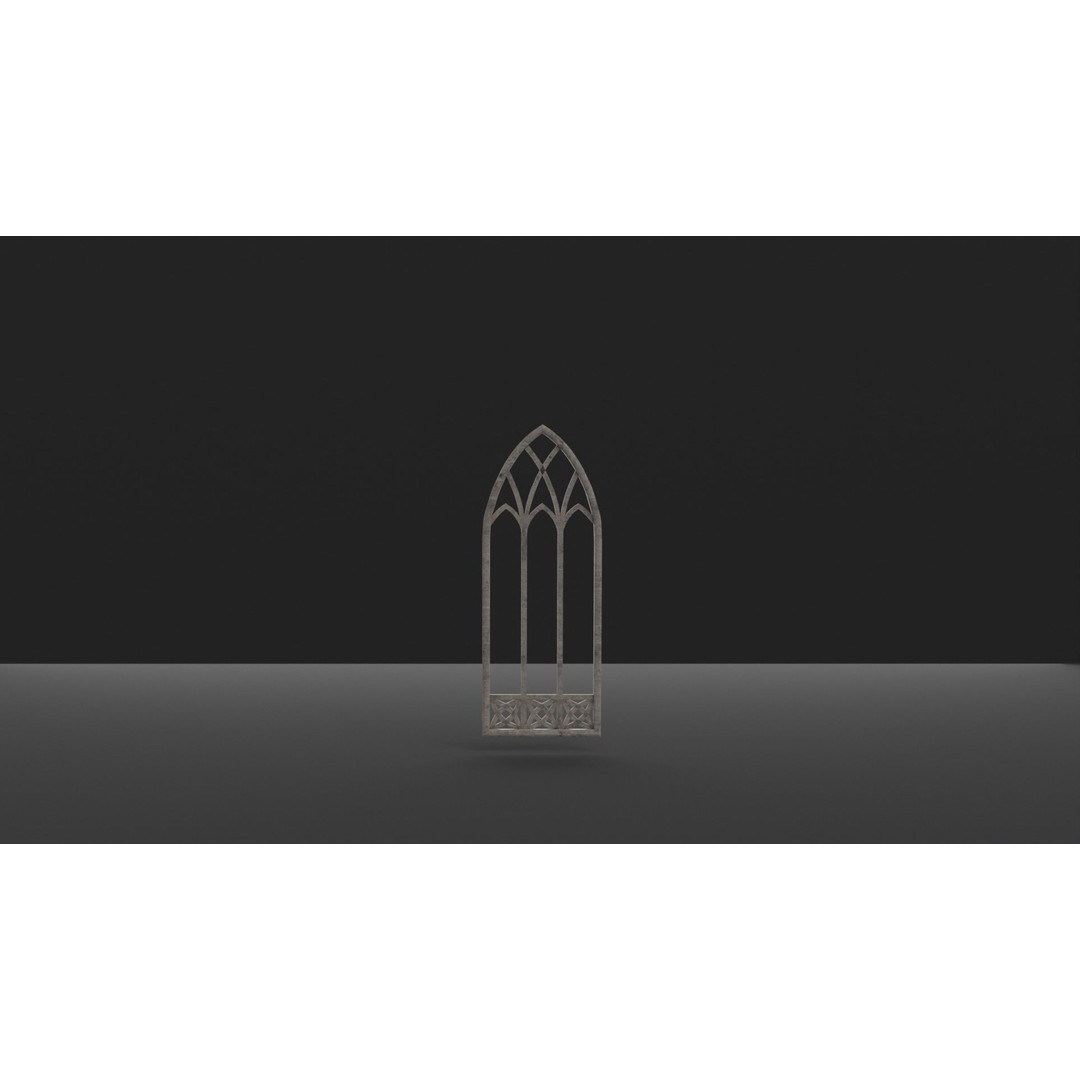 Gothic Church Windows 3D Model – Low Poly PBR Architectural Asset - View 12