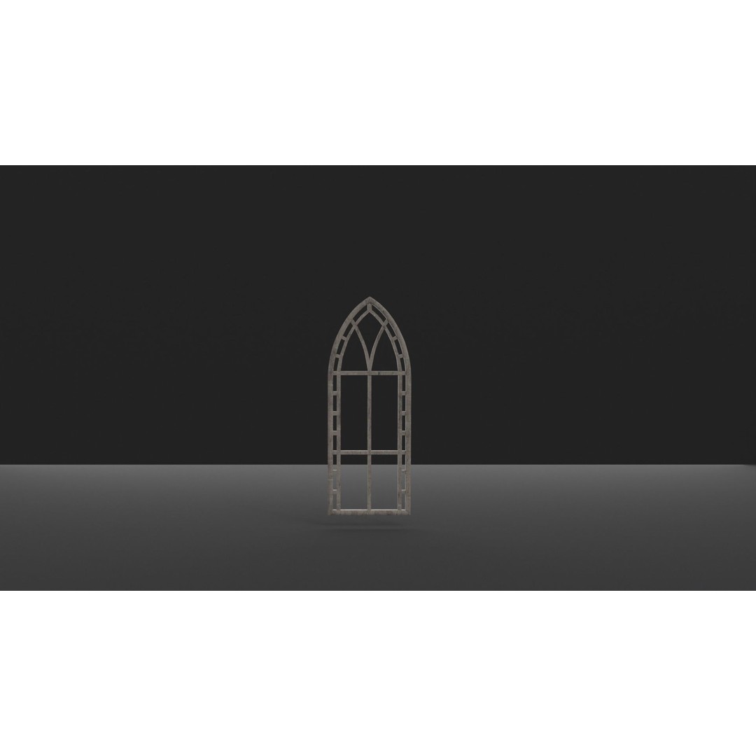 Gothic Church Windows 3D Model – Low Poly PBR Architectural Asset - View 14
