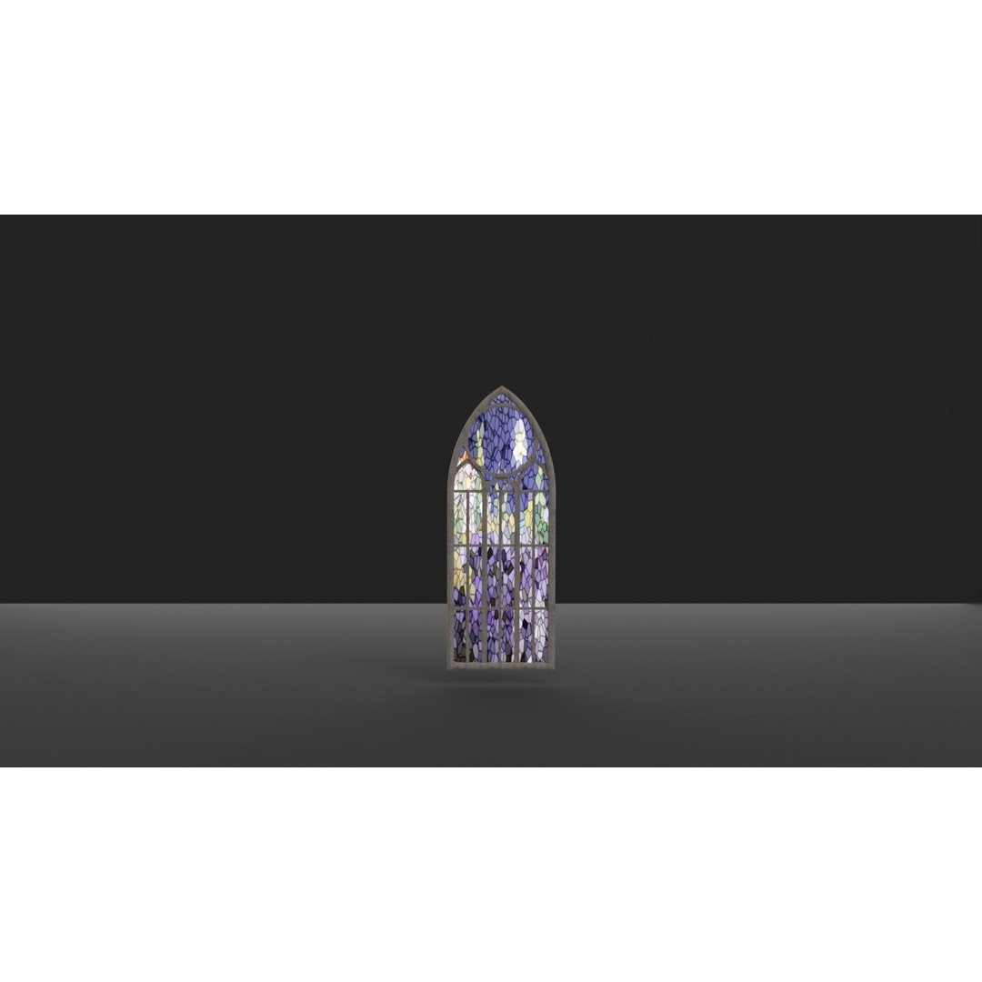 Gothic Church Windows 3D Model – Low Poly PBR Architectural Asset - View 15