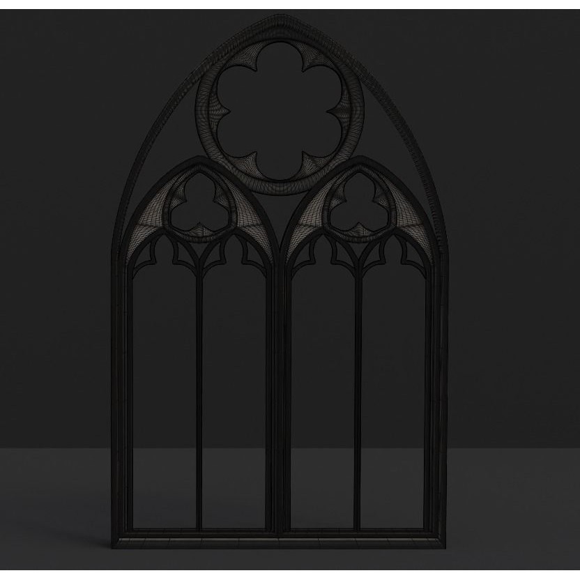 Gothic Church Windows 3D Model – Low Poly PBR Architectural Asset - View 17