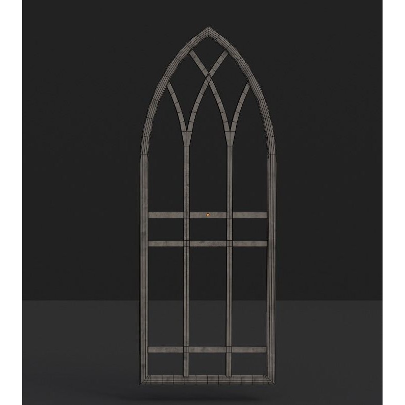 Gothic Church Windows 3D Model – Low Poly PBR Architectural Asset - View 20