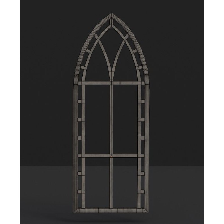 Gothic Church Windows 3D Model – Low Poly PBR Architectural Asset - View 22