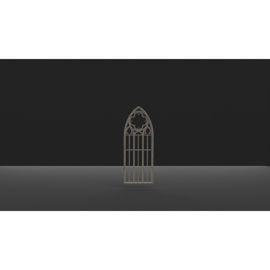 Gothic Church Windows 3D Model – Low Poly PBR Architectural Asset - View 6