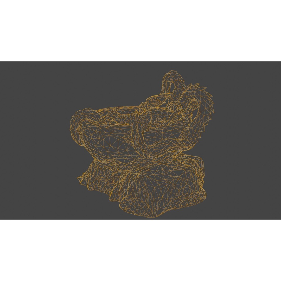 Japanese Dragon Fountain 3D Model – Low Poly PBR Architectural Asset, Blender - View 26