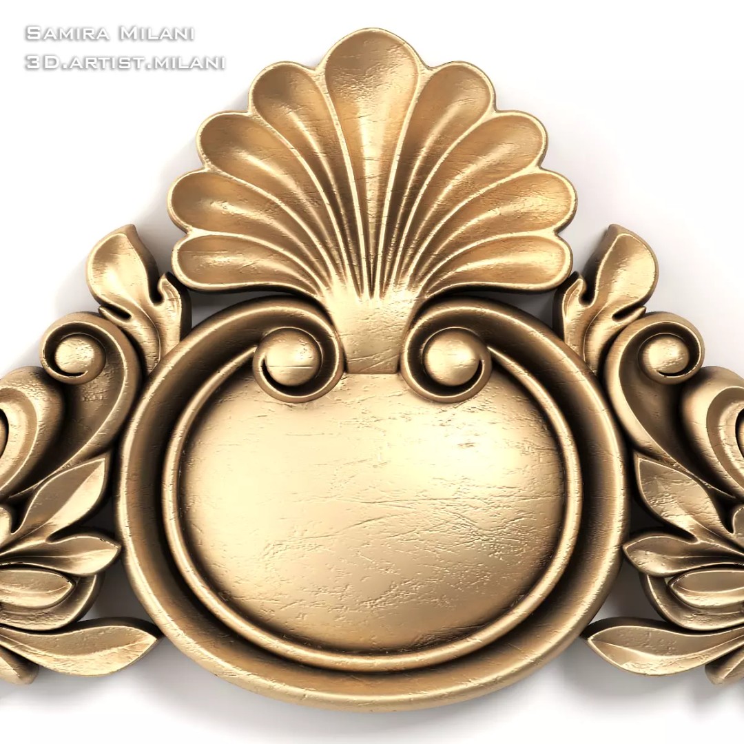 Ornament Pack 1 3D Model – Luxury Carved Decoration, FBX, STL, OBJ - View 12