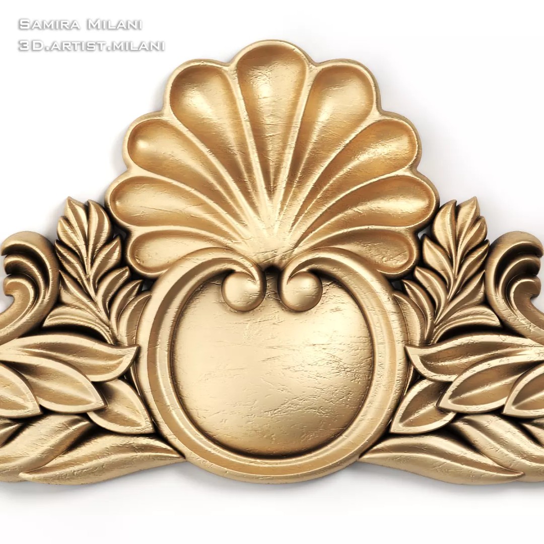 Ornament Pack 1 3D Model – Luxury Carved Decoration, FBX, STL, OBJ - View 34