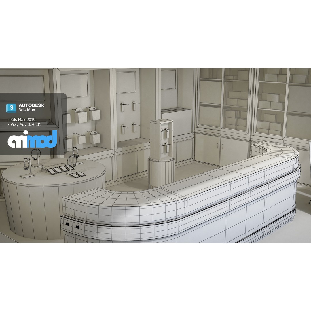 Taiwan Mobile Phone Shop 3D Model – Modern Interior Store Asset, FBX