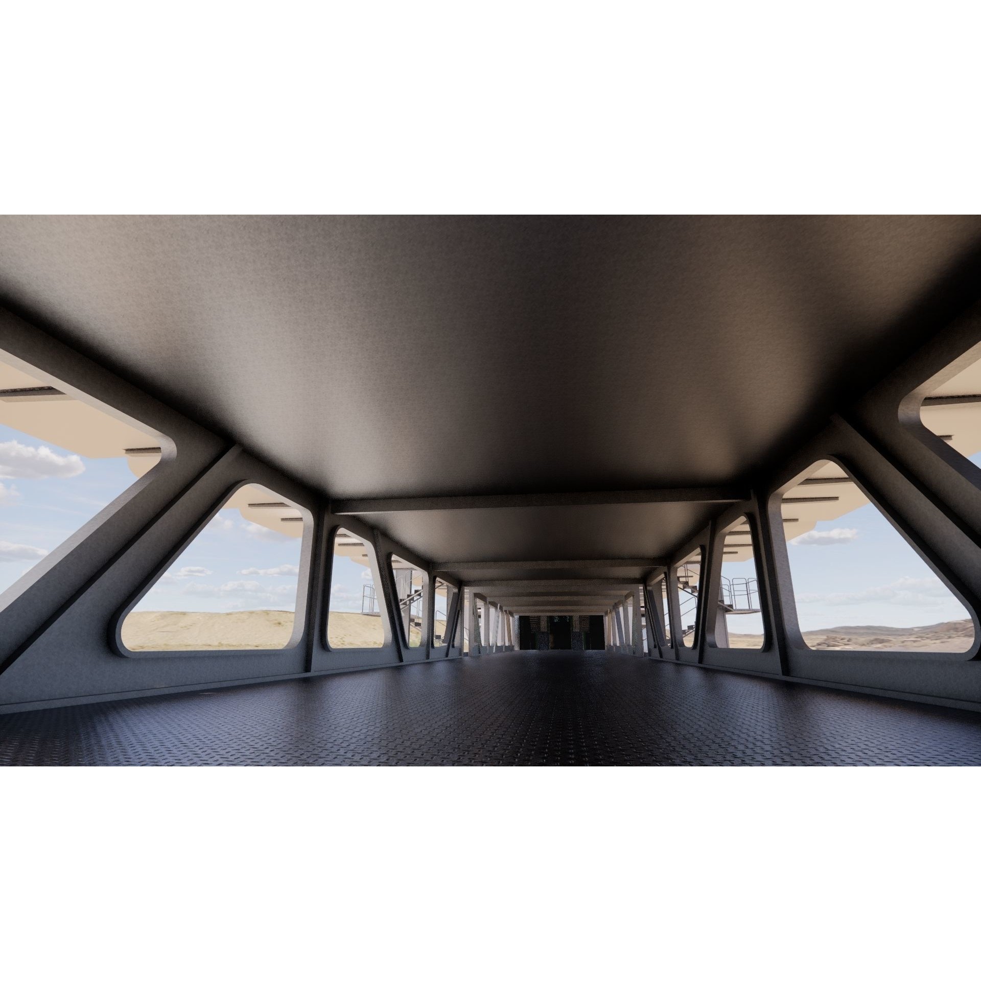 Sci-fi Airship Barge 004 - Game-Ready 3D Model - View 11