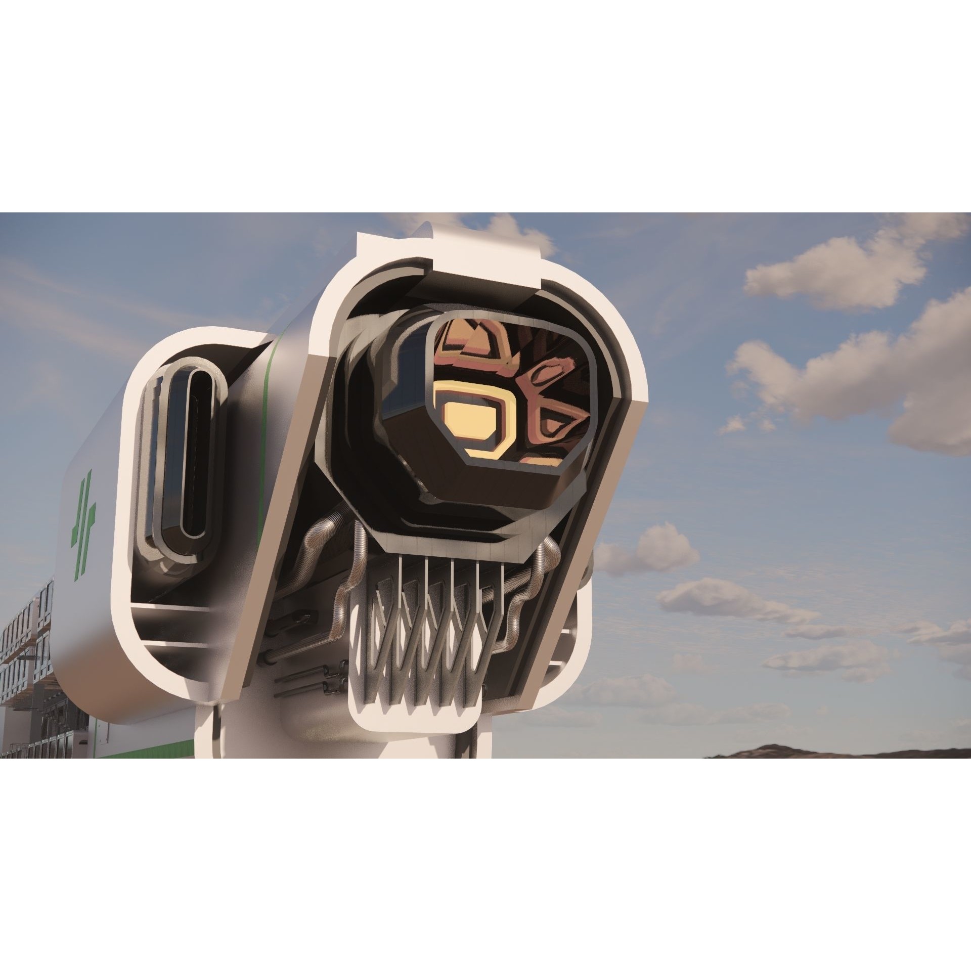 Sci-fi Airship Barge 004 - Game-Ready 3D Model - View 15