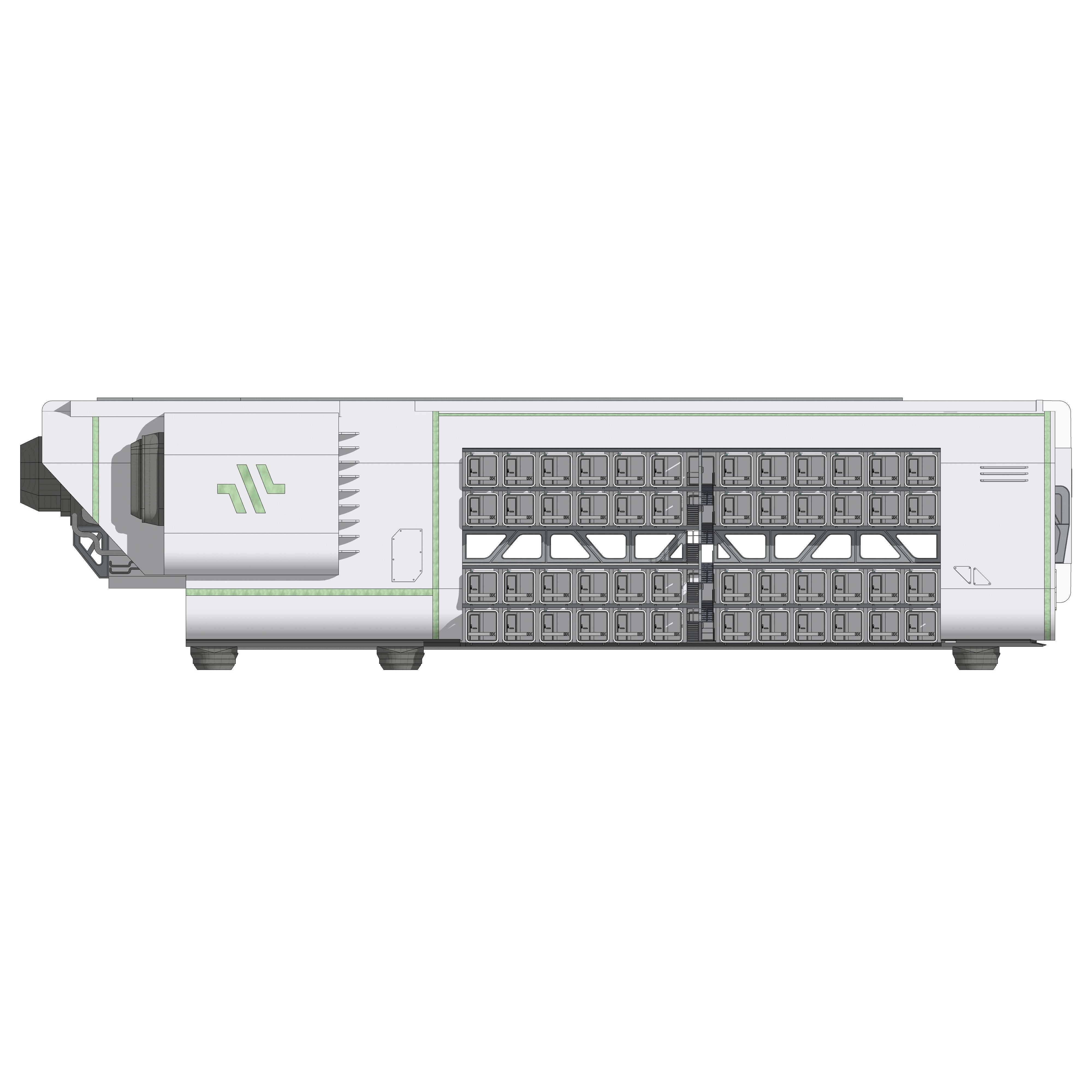 Sci-fi Airship Barge 004 - Game-Ready 3D Model - View 21