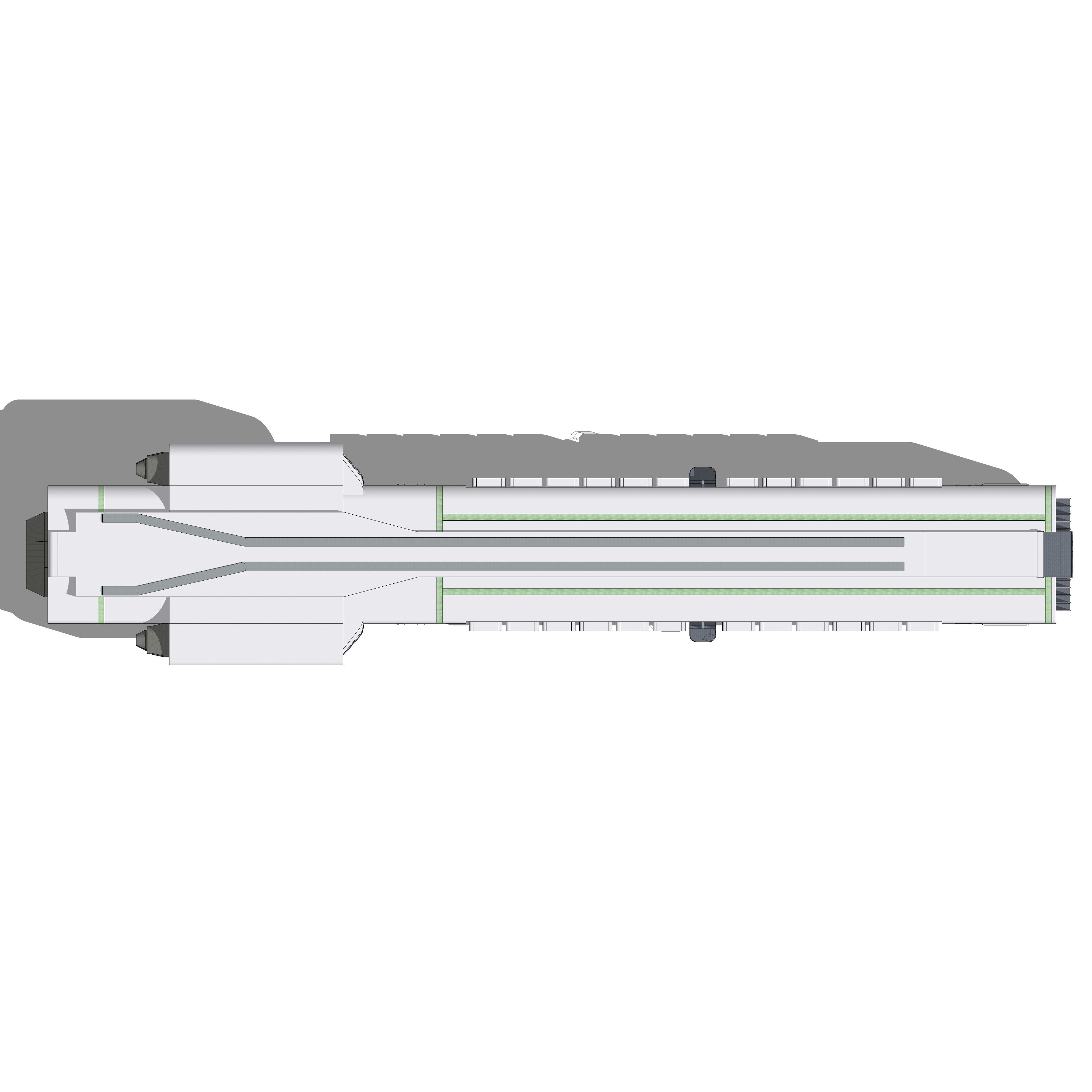 Sci-fi Airship Barge 004 - Game-Ready 3D Model - View 25