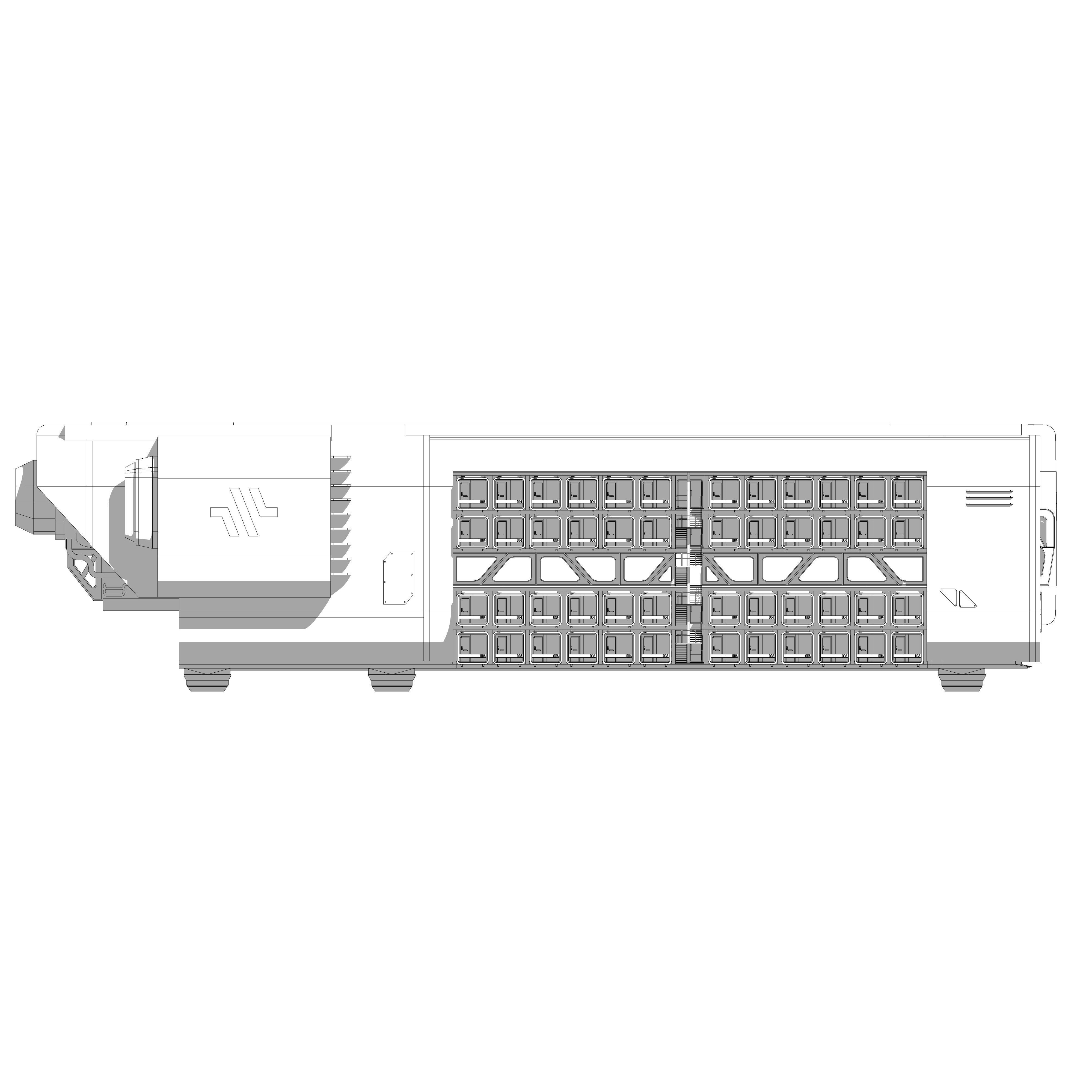 Sci-fi Airship Barge 004 - Game-Ready 3D Model - View 30