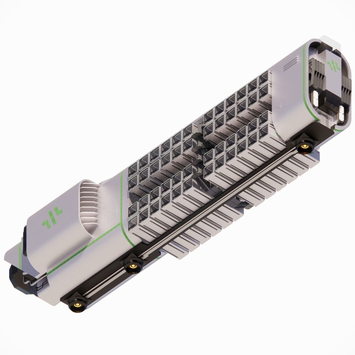 Sci-fi Airship Barge 004 - Game-Ready 3D Model - View 5