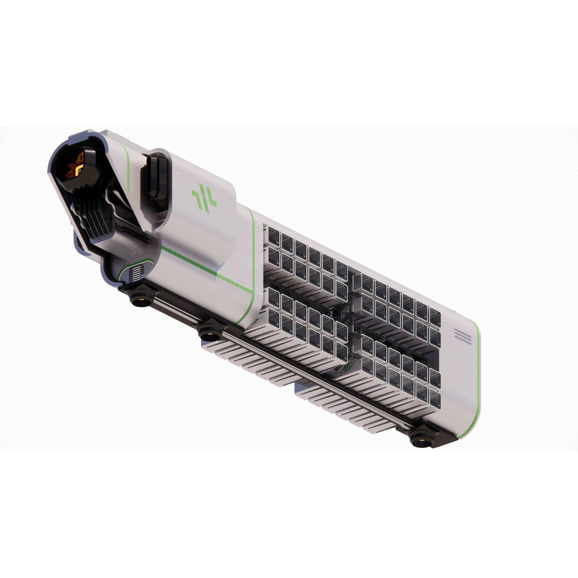 Sci-fi Airship Barge 004 - Game-Ready 3D Model - View 8