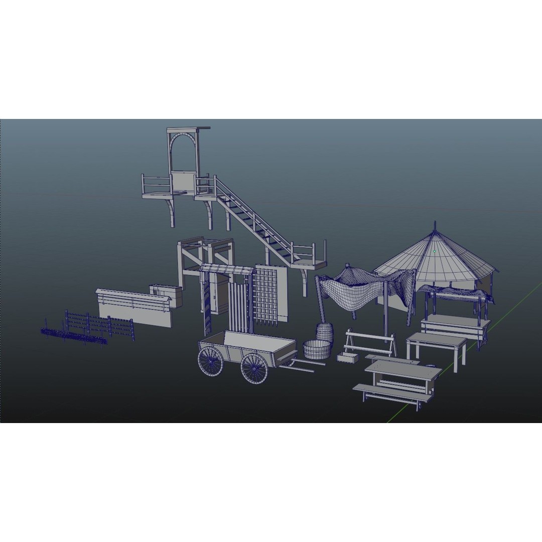 Medieval Castle 3D Model – Low Poly Game Asset, PBR Textures, FBX