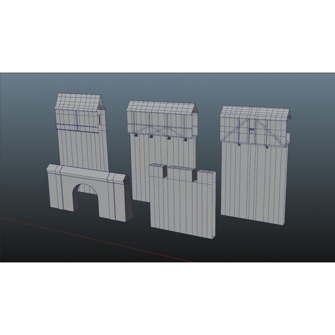Medieval Castle 3D Model – Low Poly Game Asset, PBR Textures, FBX - View 19