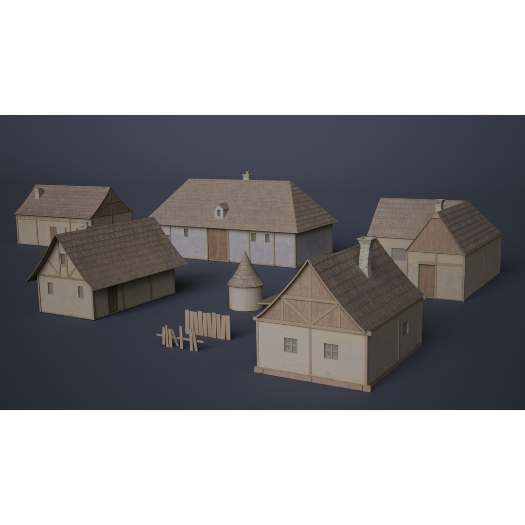 Medieval Castle 3D Model – Low Poly Game Asset, PBR Textures, FBX - View 20
