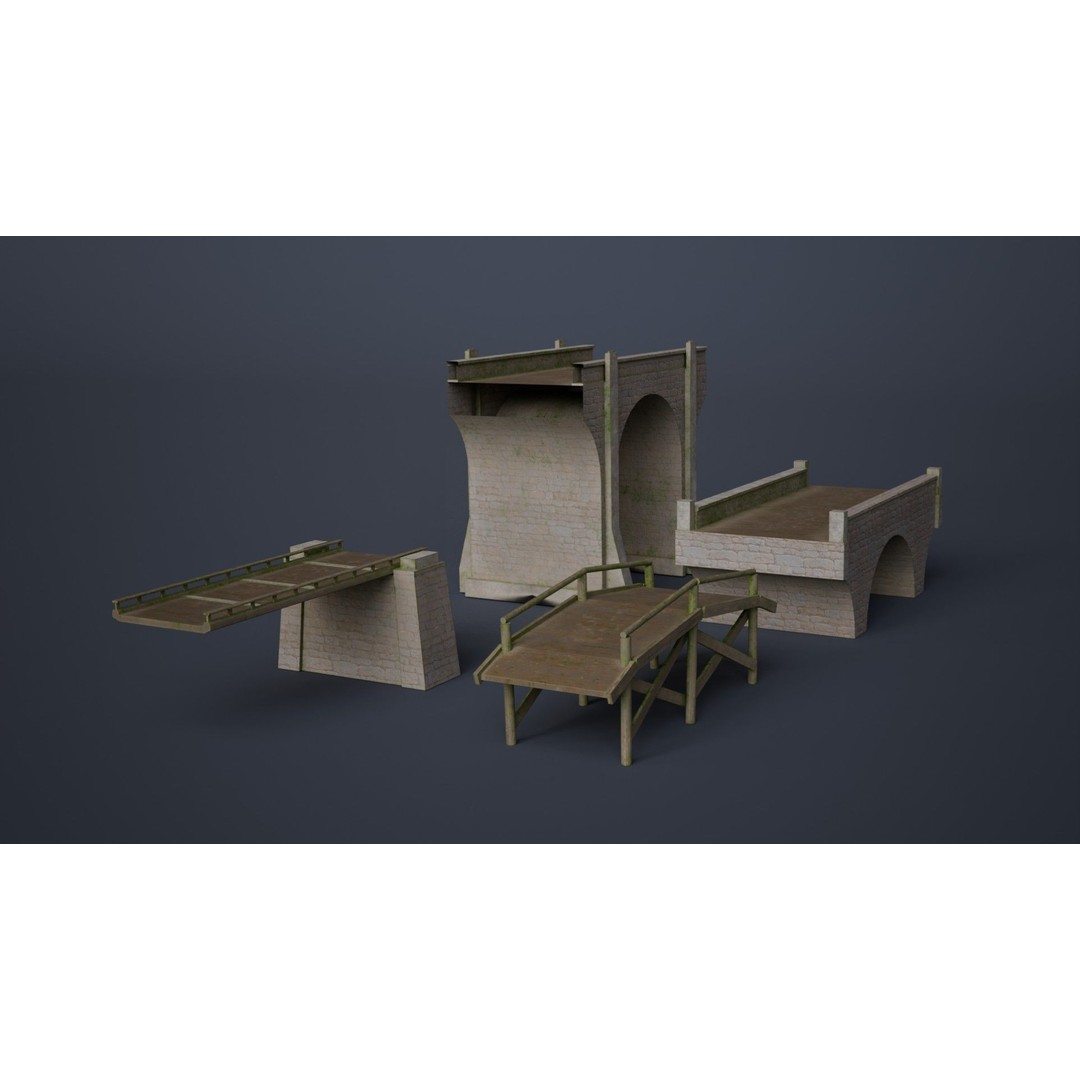 Medieval Castle 3D Model – Low Poly Game Asset, PBR Textures, FBX - View 22