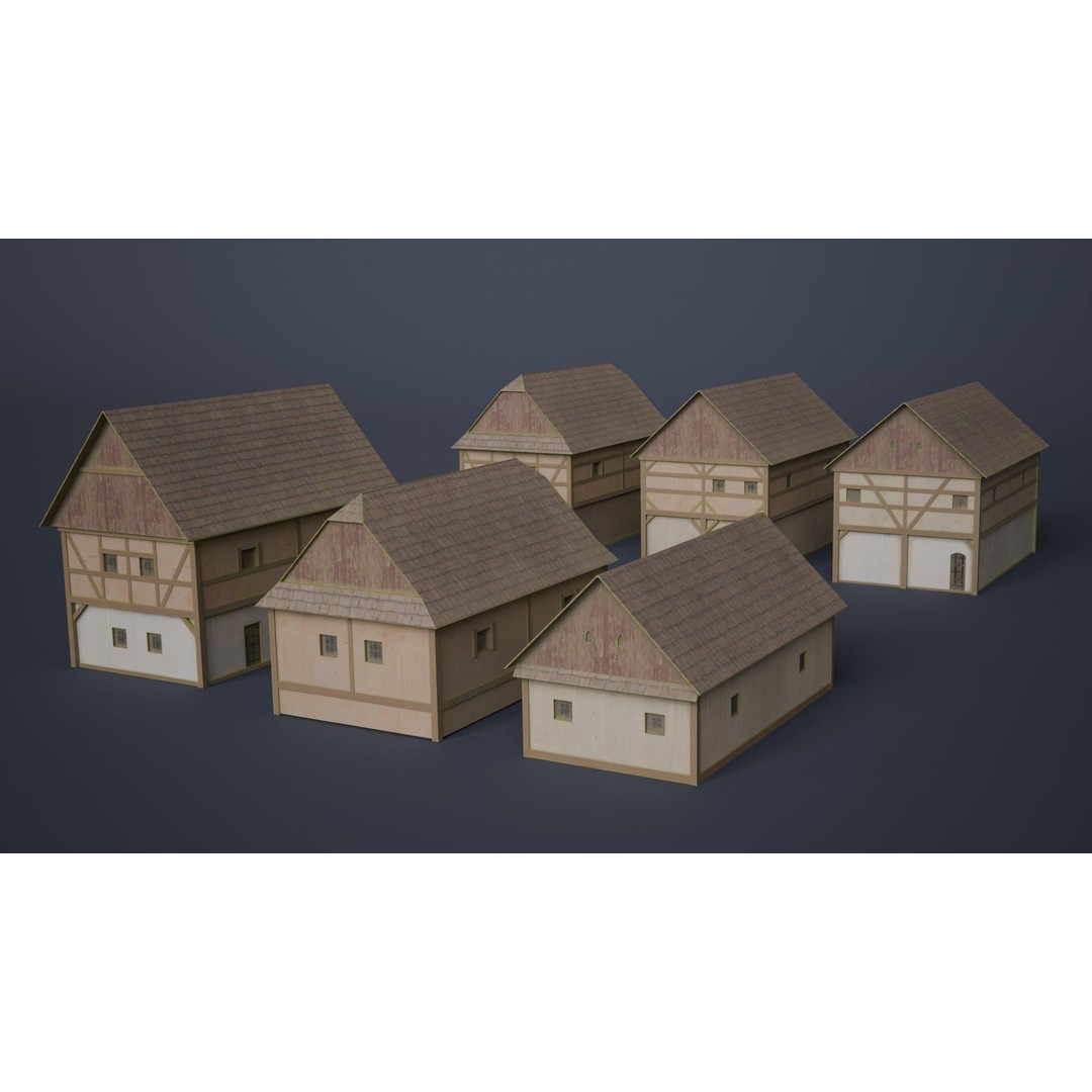 Medieval Castle 3D Model – Low Poly Game Asset, PBR Textures, FBX - View 4