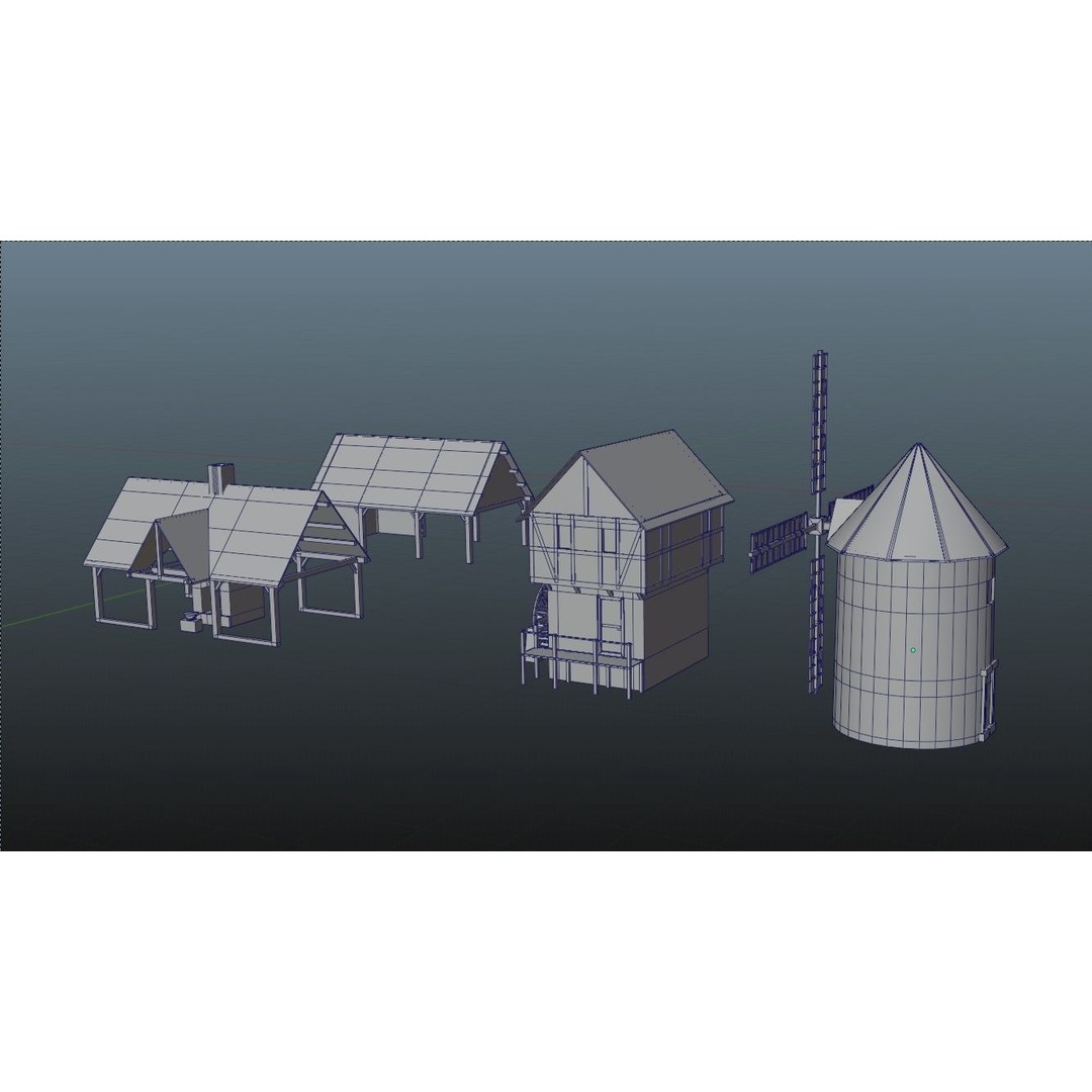 Medieval Castle 3D Model – Low Poly Game Asset, PBR Textures, FBX - View 7