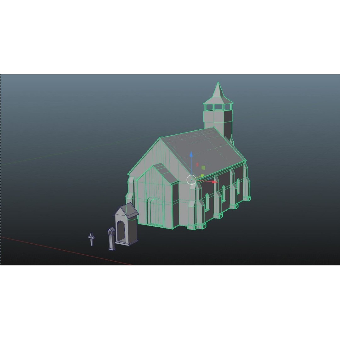 Medieval Castle 3D Model – Low Poly Game Asset, PBR Textures, FBX - View 9