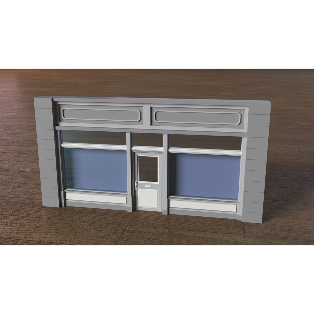 Building Facade 3D Model – Low Poly Architectural Asset, FBX, OBJ