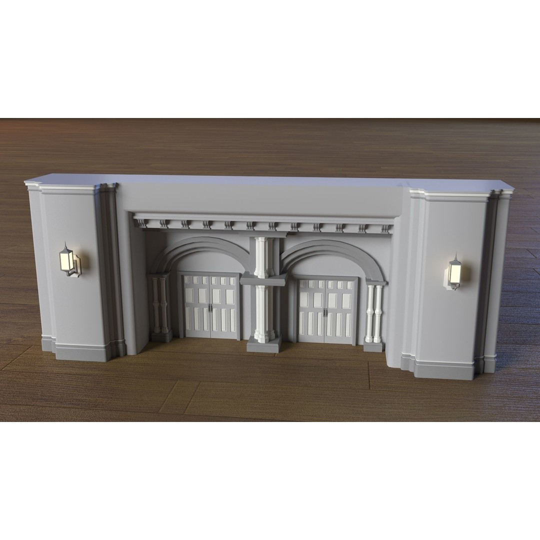 Building Facade 3D Model – Low Poly Architectural Asset, FBX, OBJ - View 12