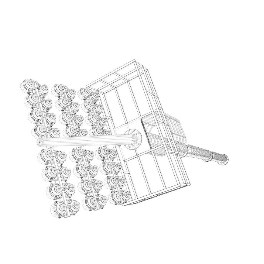 American Football Stadium 3D Model – Realistic Arena with Optimized Geometry, FBX, OBJ - View 13