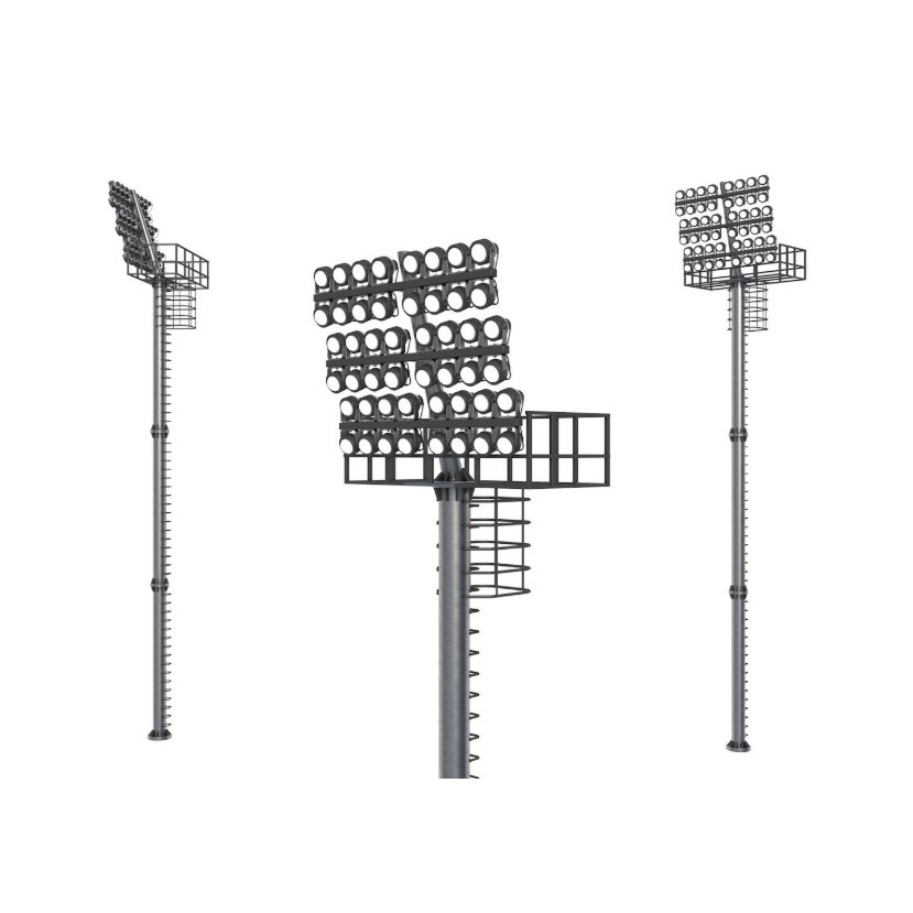 American Football Stadium 3D Model – Realistic Arena with Optimized Geometry, FBX, OBJ - View 7