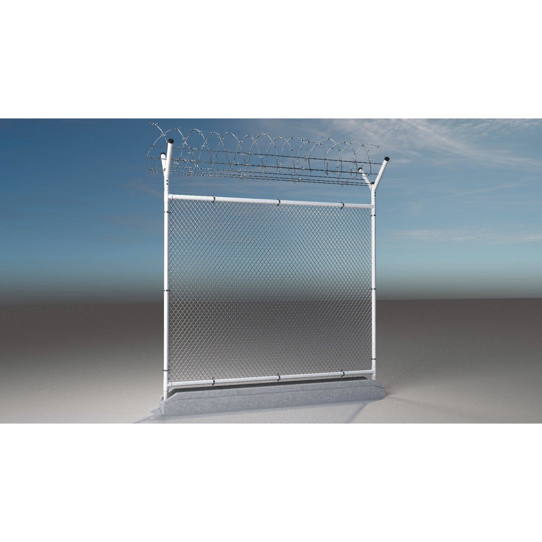 Fence 3D Model – Low Poly PBR Game Asset, FBX, Blender - View 12