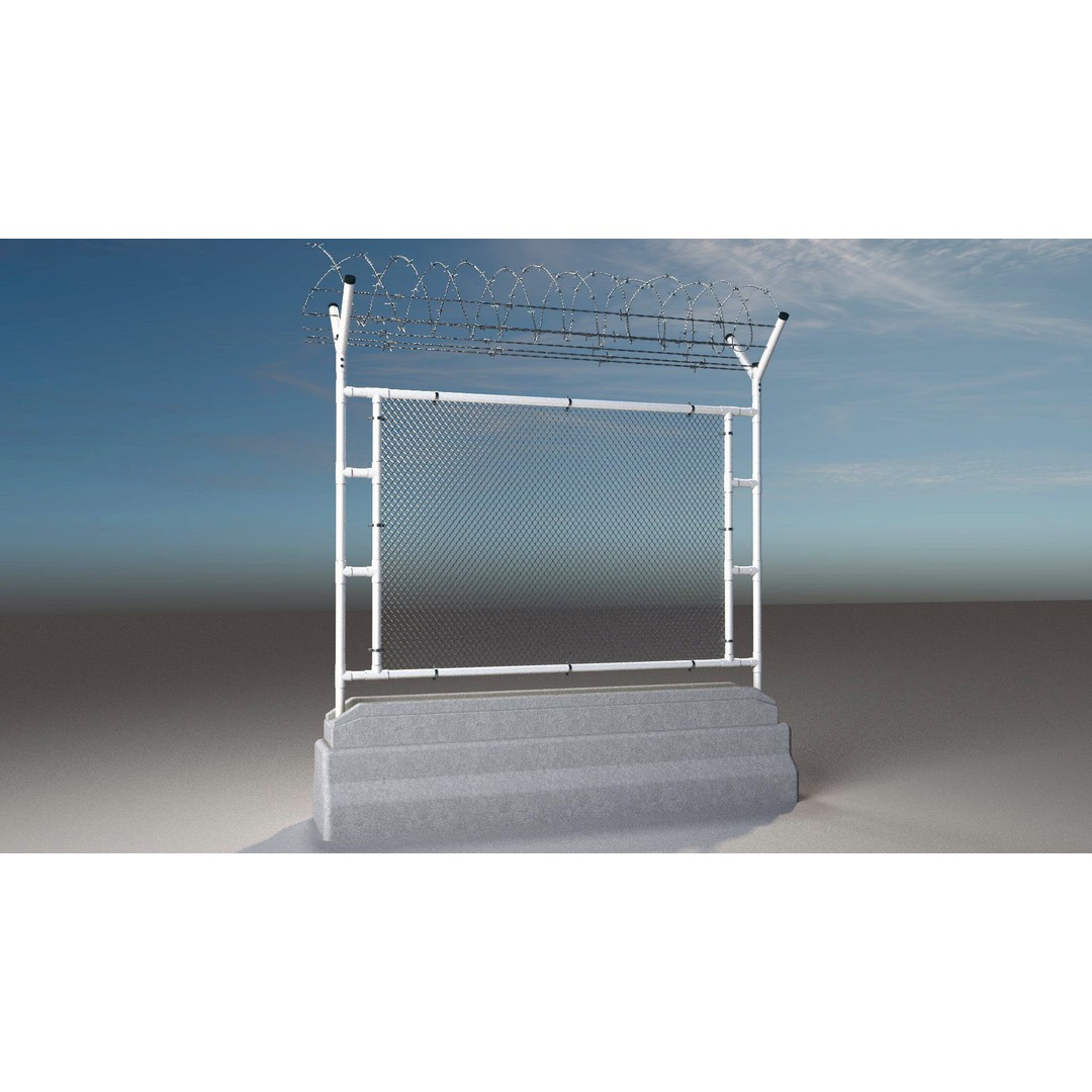 Fence 3D Model – Low Poly PBR Game Asset, FBX, Blender - View 14