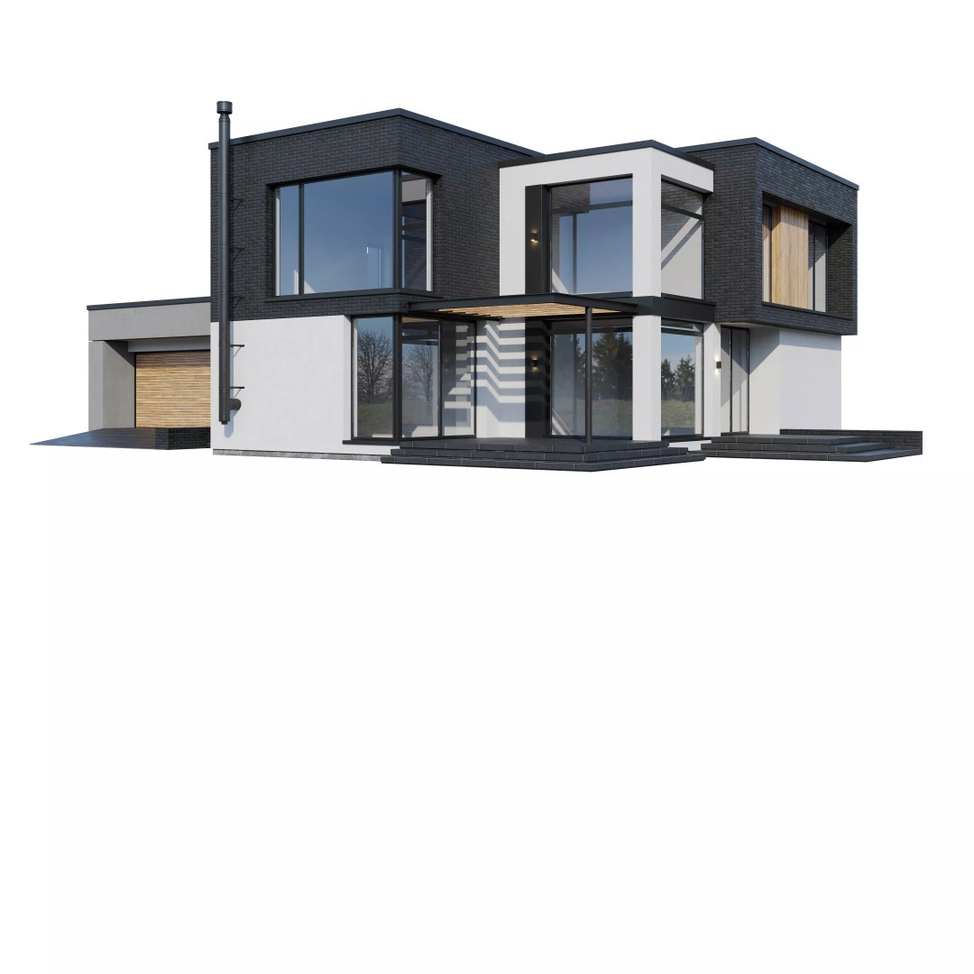 Modern House 3D Model – Architectural Design, FBX & Blender Files - View 10