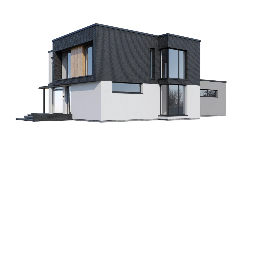 Modern House 3D Model – Architectural Design, FBX & Blender Files - View 11