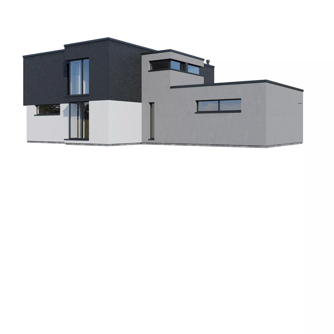 Modern House 3D Model – Architectural Design, FBX & Blender Files - View 12