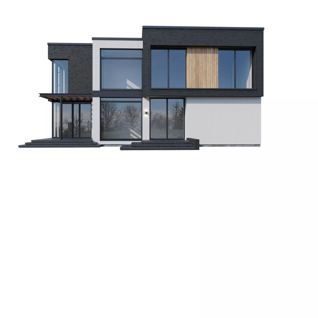 Modern House 3D Model – Architectural Design, FBX & Blender Files - View 15