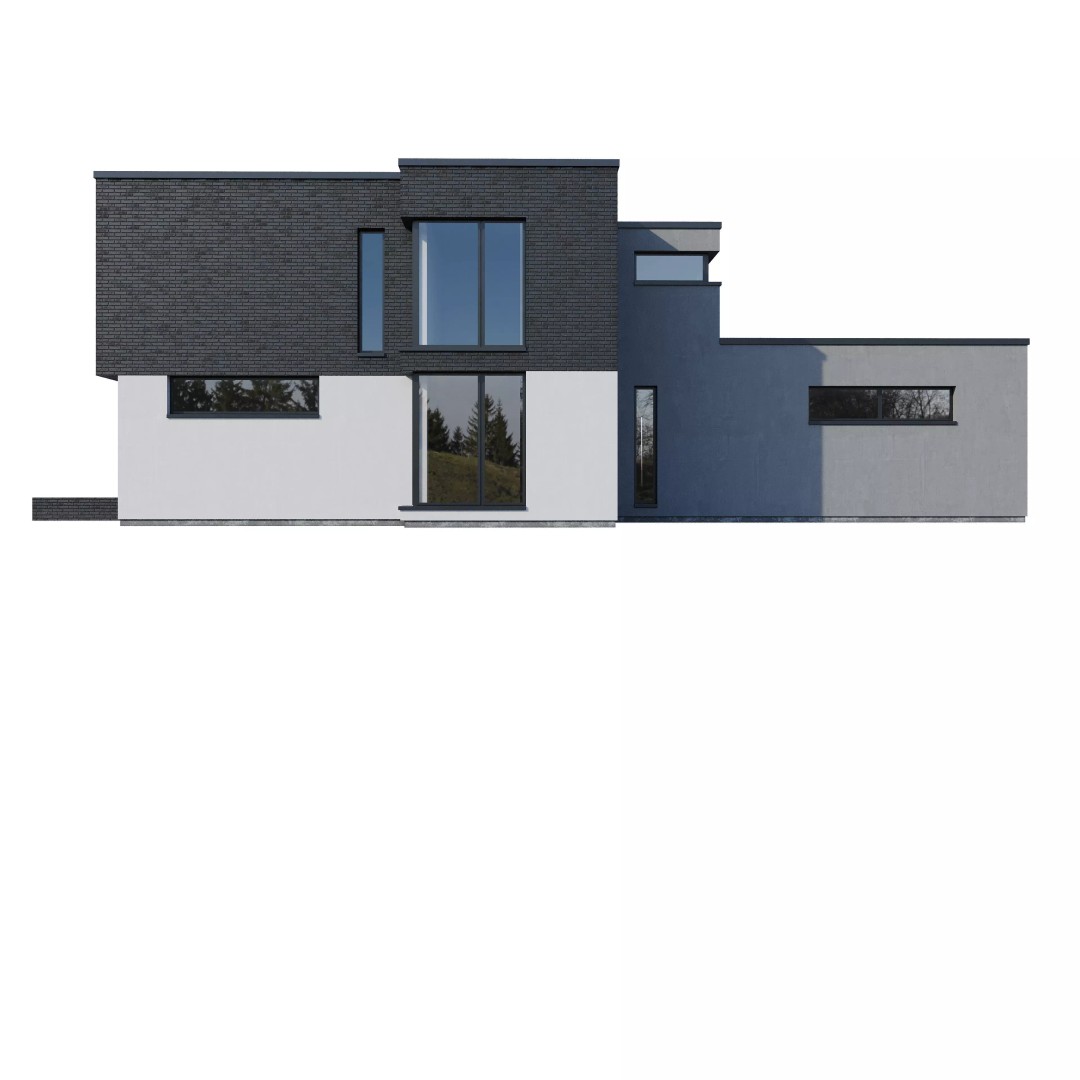 Modern House 3D Model – Architectural Design, FBX & Blender Files - View 16