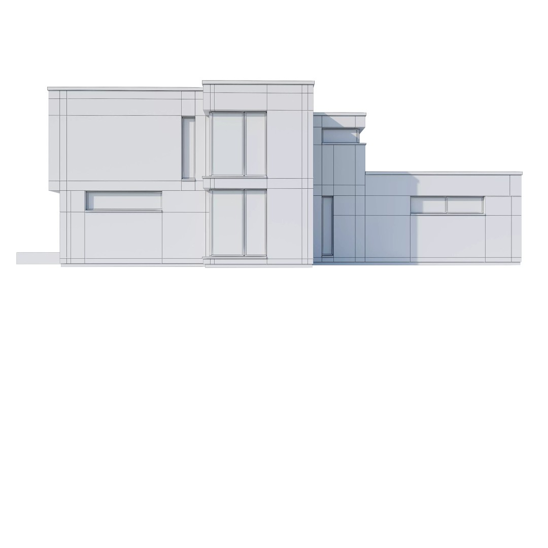 Modern House 3D Model – Architectural Design, FBX & Blender Files - View 28