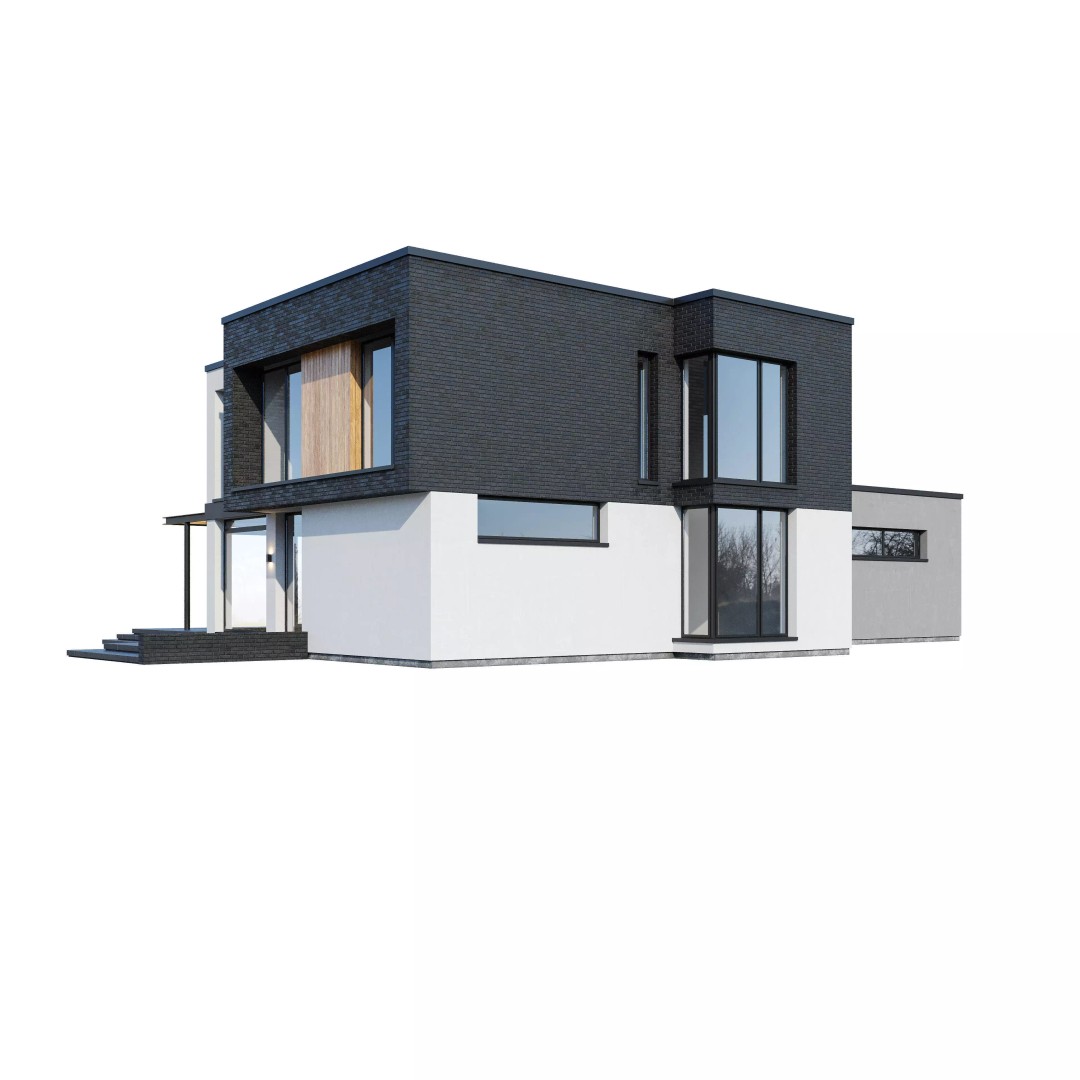 Modern House 3D Model – Architectural Design, FBX & Blender Files - View 3