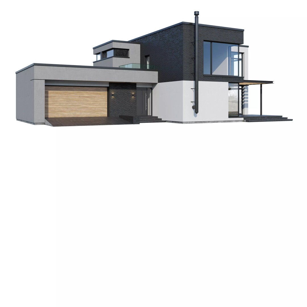 Modern House 3D Model – Architectural Design, FBX & Blender Files - View 9