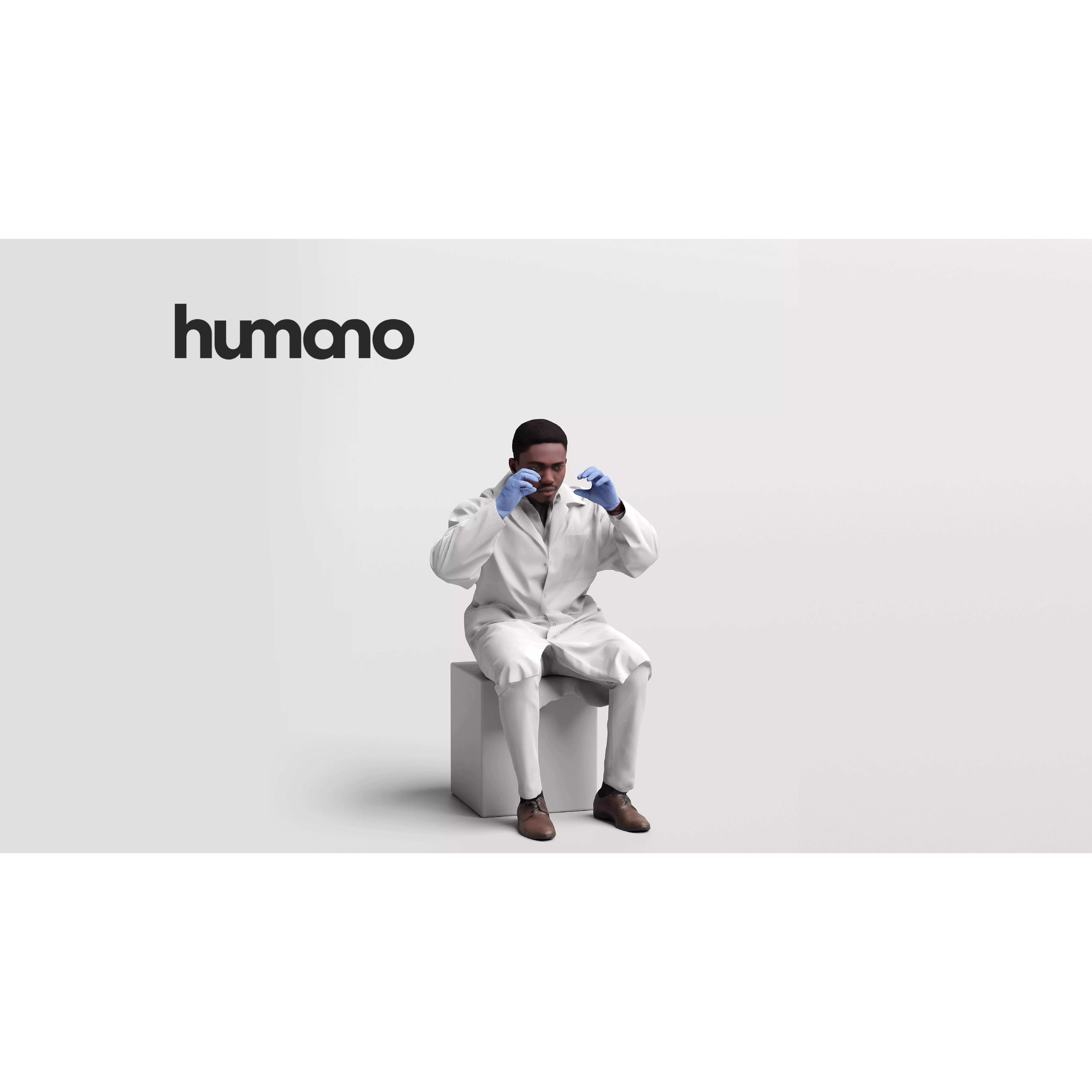 Scientist Man in Lab Coat - Game-Ready 3D Model - View 2