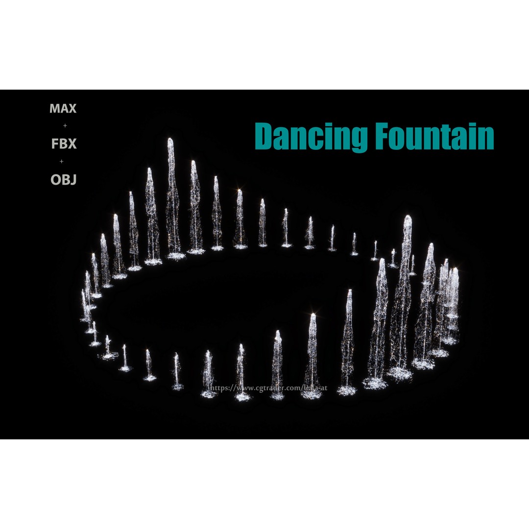 Fountain 3D Model – Low Poly & High Poly Architectural Designs, FBX, OBJ