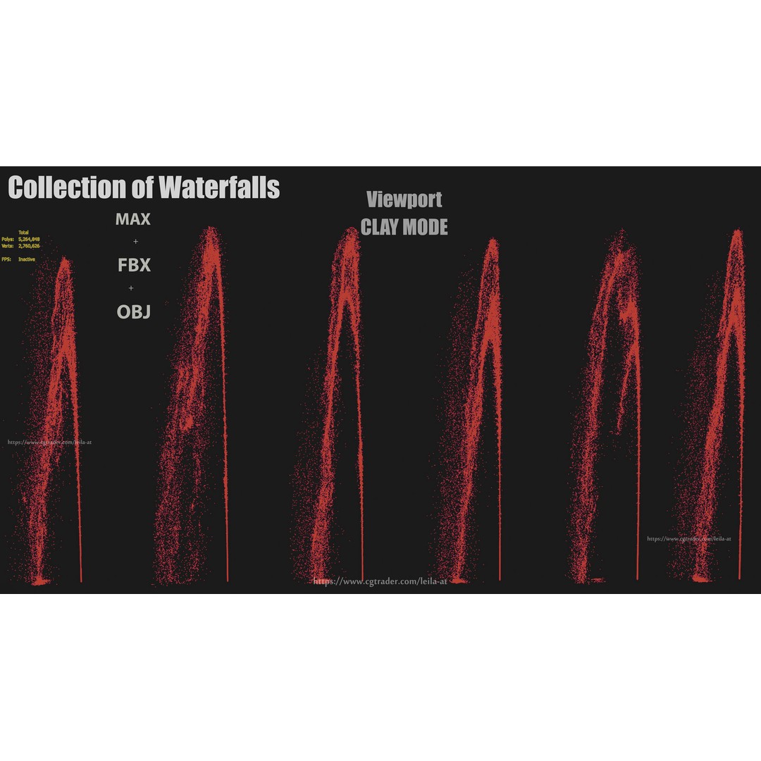 Fountain 3D Model – Low Poly & High Poly Architectural Designs, FBX, OBJ - View 4