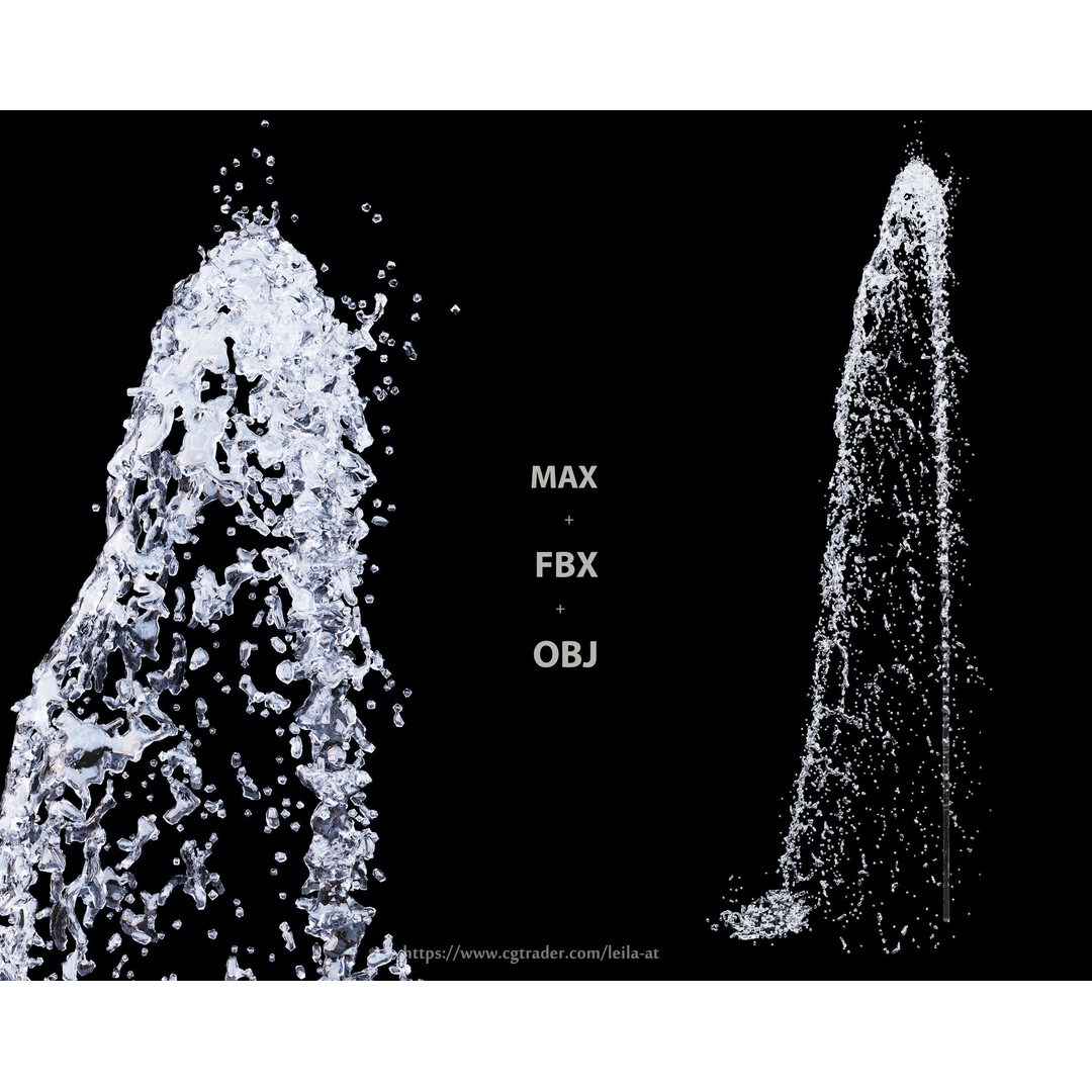 Fountain 3D Model – Low Poly & High Poly Architectural Designs, FBX, OBJ - View 5