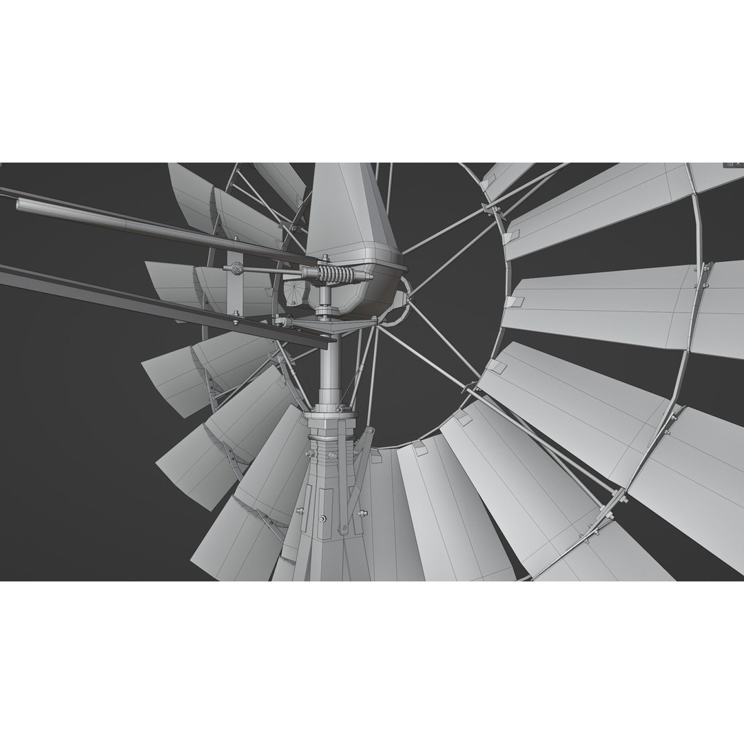 Old Windmill 3D Model – Low Poly Architectural Asset, FBX