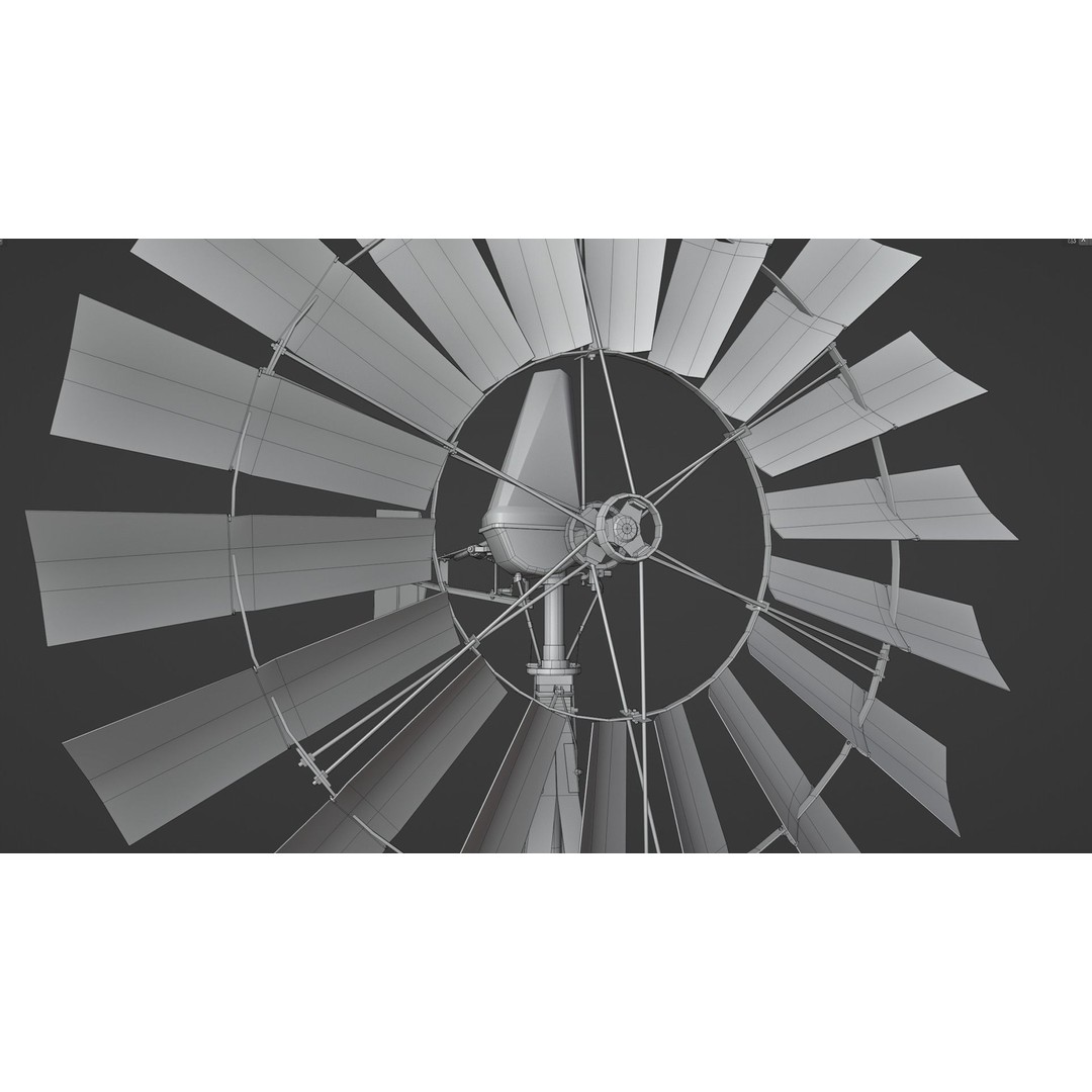 Old Windmill 3D Model – Low Poly Architectural Asset, FBX - View 13