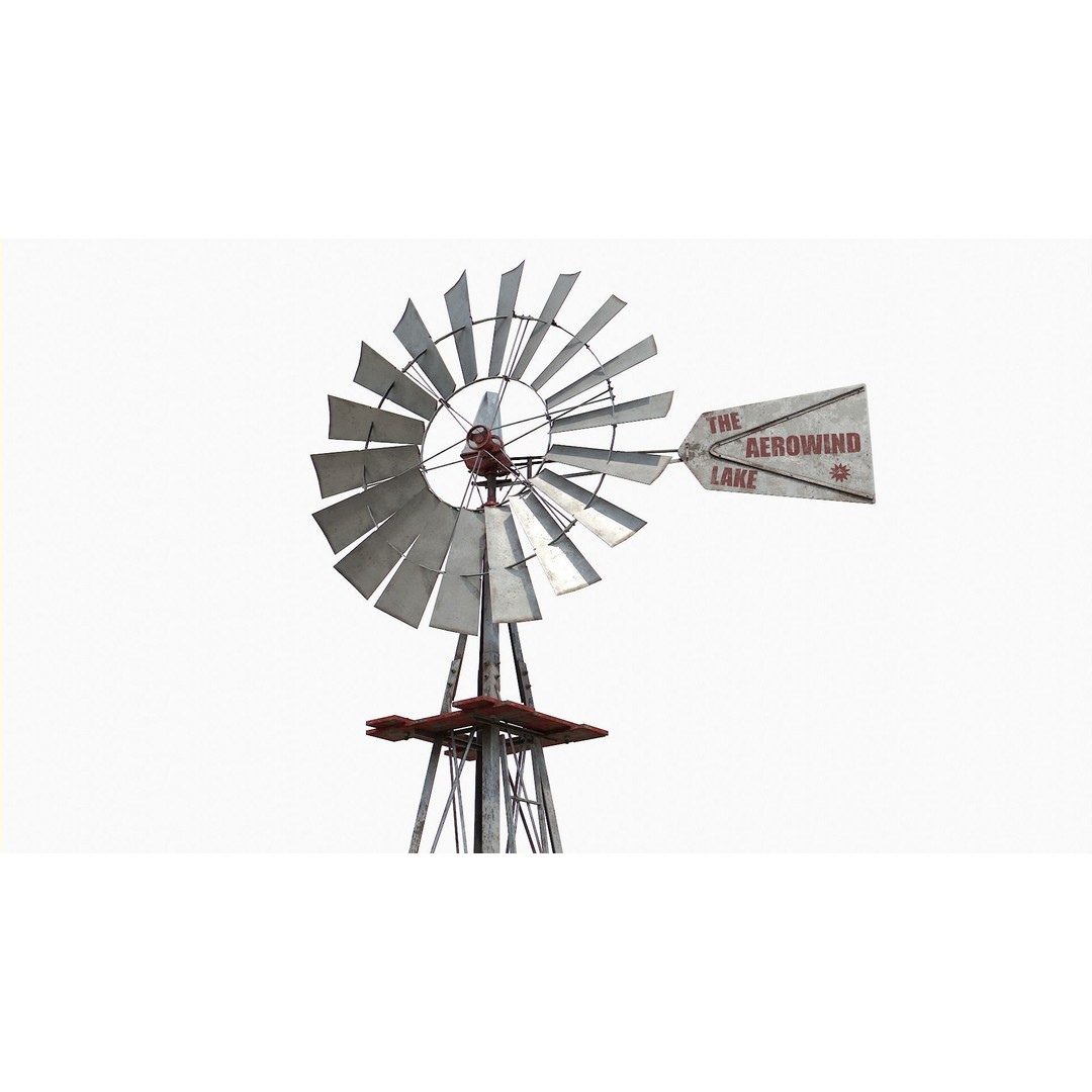 Old Windmill 3D Model – Low Poly Architectural Asset, FBX - View 3