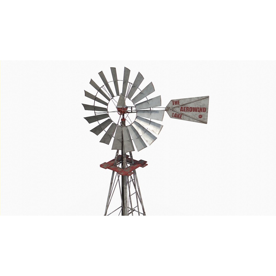 Old Windmill 3D Model – Low Poly Architectural Asset, FBX - View 4