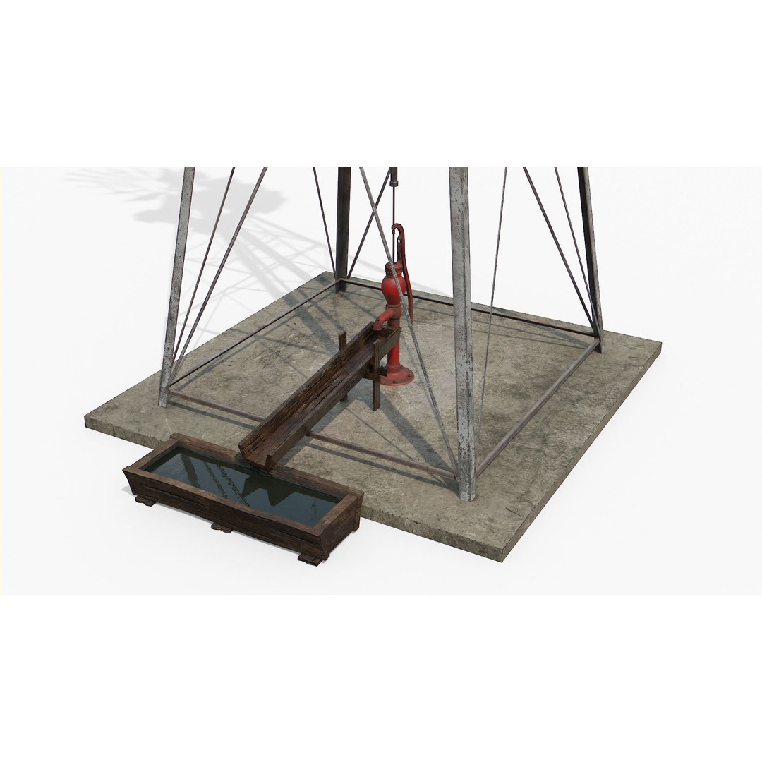 Old Windmill 3D Model – Low Poly Architectural Asset, FBX - View 7