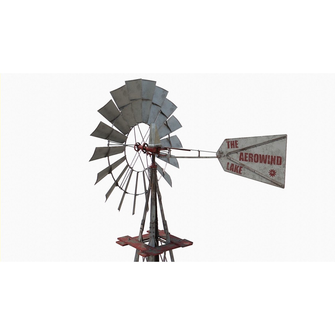 Old Windmill 3D Model – Low Poly Architectural Asset, FBX - View 8